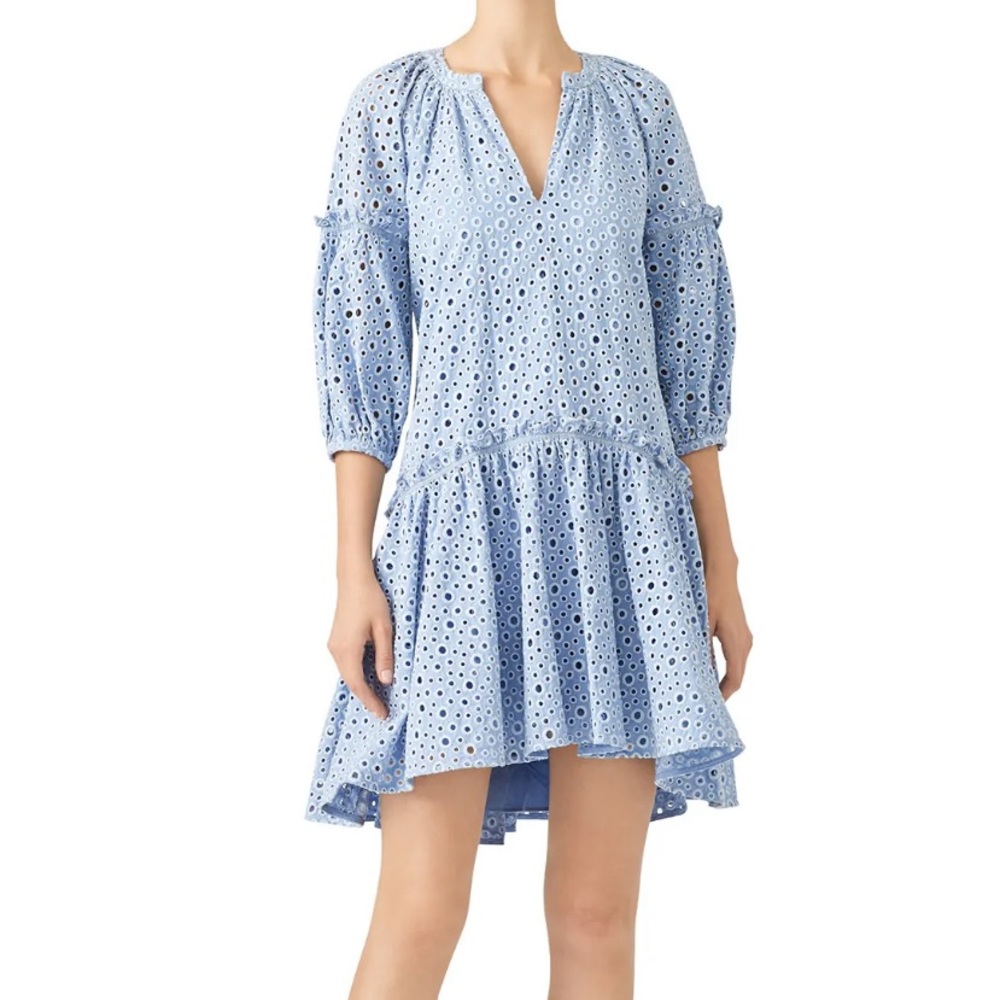 Prose & Poetry Blue Eyelet Delaney Dress Size Small